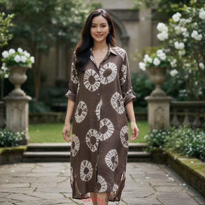 ROBERTA LLD09 buttoned shirt dress